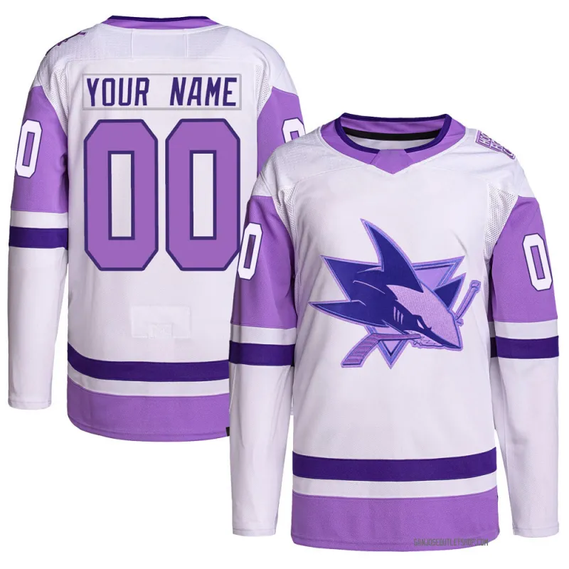 San jose sharks hockey fights 2024 cancer jersey